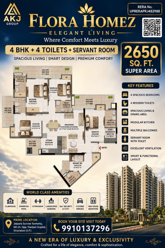 4 BHK + St. Room floor plan 2,650 Sq.Ft.